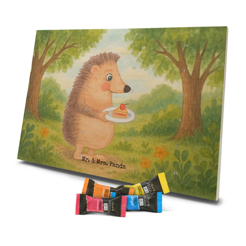 Chocolate advent calendar Hedgehog piece of cake Design card, gift ideas, gifts, small animals, cute, cute animal motives, hand drawn, funny sayings, good mood, special gifts, animal lover, baking gift, food saying, bake cake, birthday cake, invitation party, cake