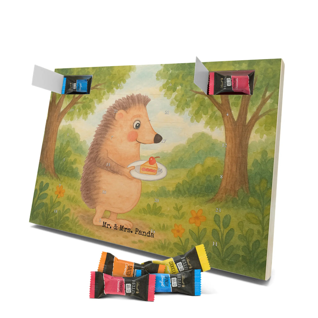 Chocolate advent calendar Hedgehog piece of cake Design card, gift ideas, gifts, small animals, cute, cute animal motives, hand drawn, funny sayings, good mood, special gifts, animal lover, baking gift, food saying, bake cake, birthday cake, invitation party, cake