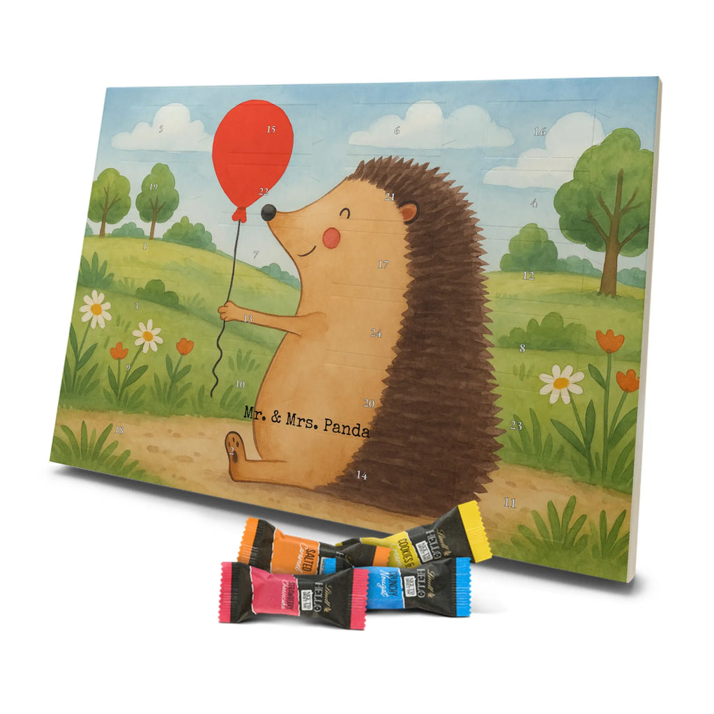 Chocolate advent calendar Hedgehog balloon Design card, gift ideas, gifts, small animals, cute, cute animal motives, hand drawn, funny sayings, good mood, special gifts, animal lover, Balloon, Birthday, Birthday Child