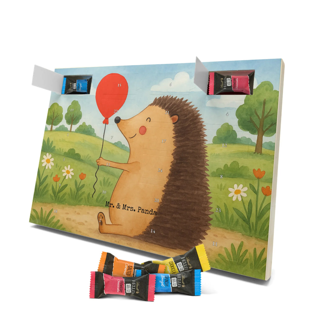 Chocolate advent calendar Hedgehog balloon Design card, gift ideas, gifts, small animals, cute, cute animal motives, hand drawn, funny sayings, good mood, special gifts, animal lover, Balloon, Birthday, Birthday Child