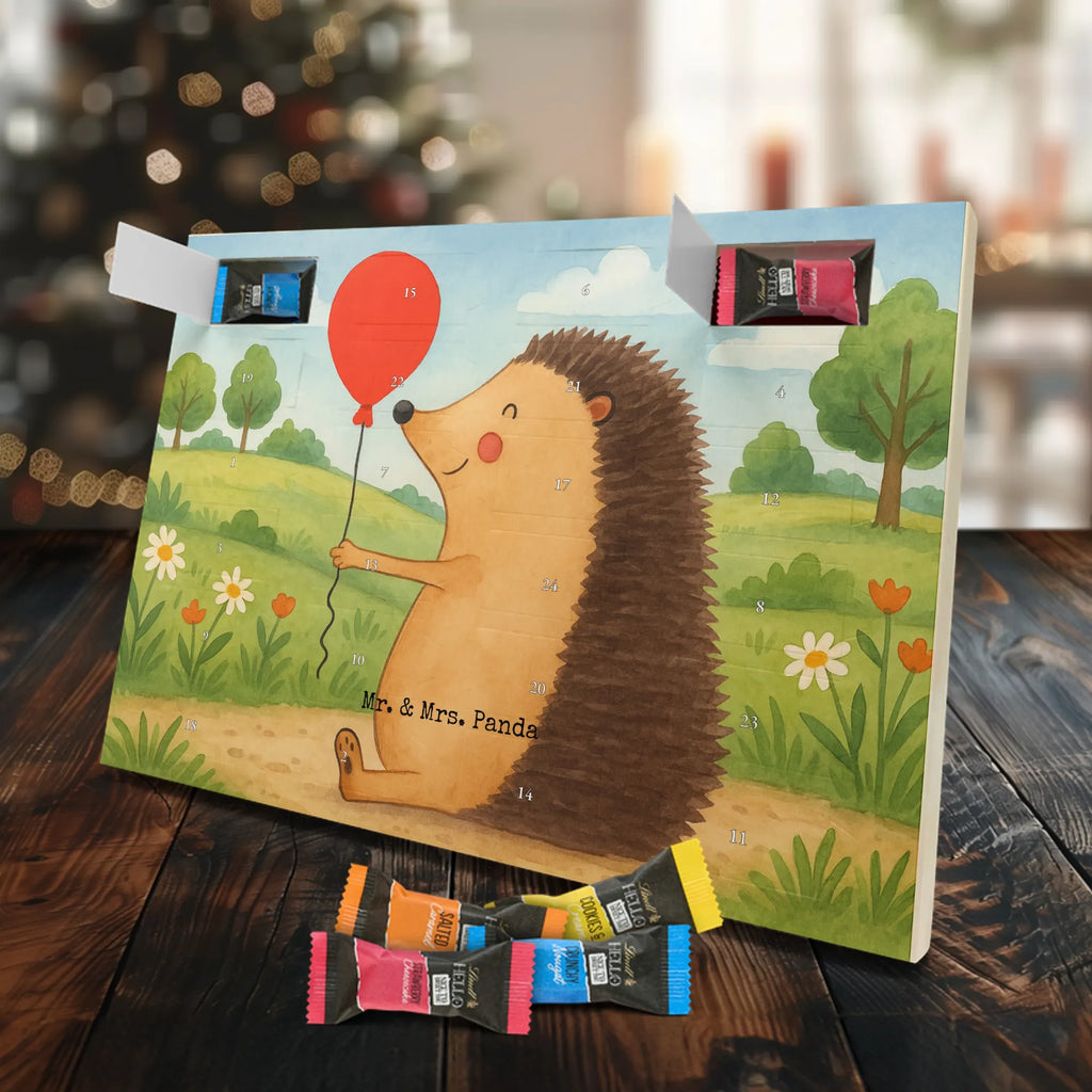 Chocolate advent calendar Hedgehog balloon Design card, gift ideas, gifts, small animals, cute, cute animal motives, hand drawn, funny sayings, good mood, special gifts, animal lover, Balloon, Birthday, Birthday Child