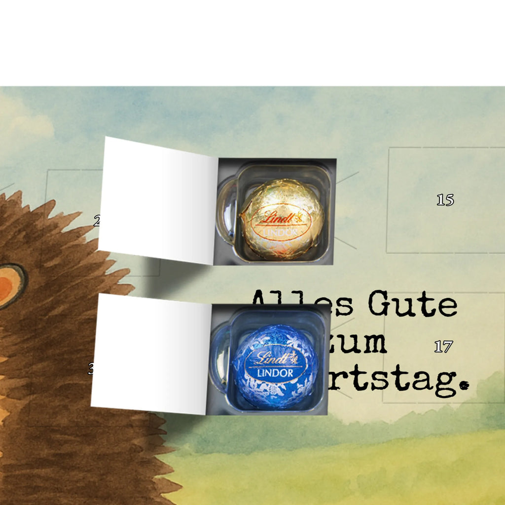 Chocolate advent calendar Hedgehog balloon Design card, gift ideas, gifts, small animals, cute, cute animal motives, hand drawn, funny sayings, good mood, special gifts, animal lover, Balloon, Birthday, Birthday Child
