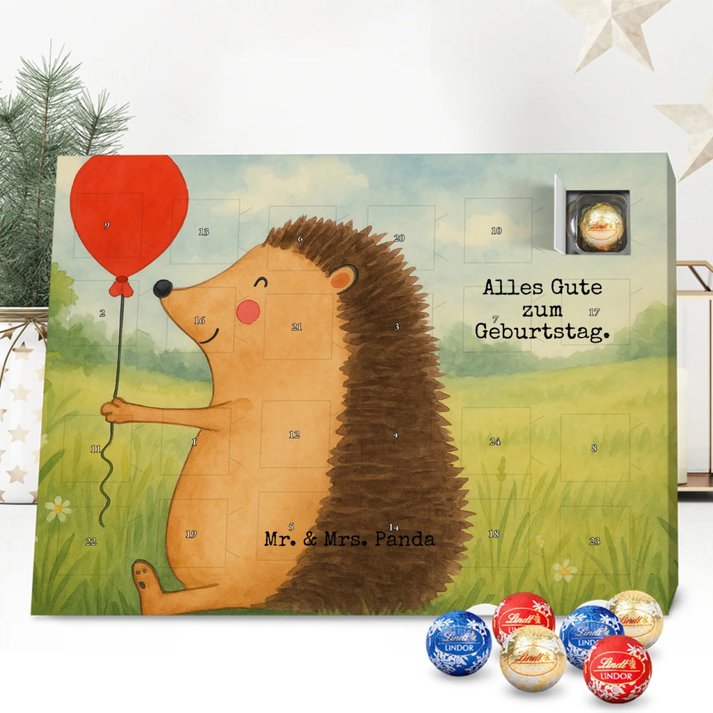 Chocolate advent calendar Hedgehog balloon Design card, gift ideas, gifts, small animals, cute, cute animal motives, hand drawn, funny sayings, good mood, special gifts, animal lover, Balloon, Birthday, Birthday Child