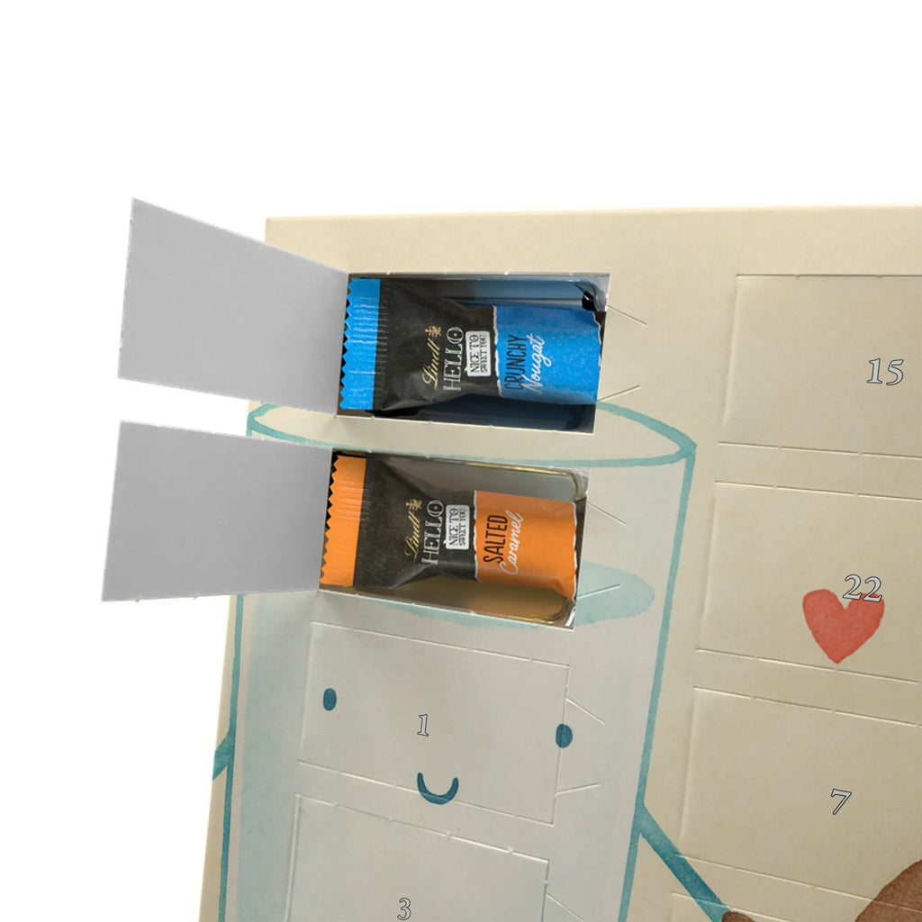 Chocolate advent calendar milk biscuit Design card, gift ideas, gifts, small animals, cute, cute animal motives, hand drawn, funny sayings, good mood, special gifts, animal lover, motif sweet, perfect couple, cookies, biscuit, invitation breakfast, romantic