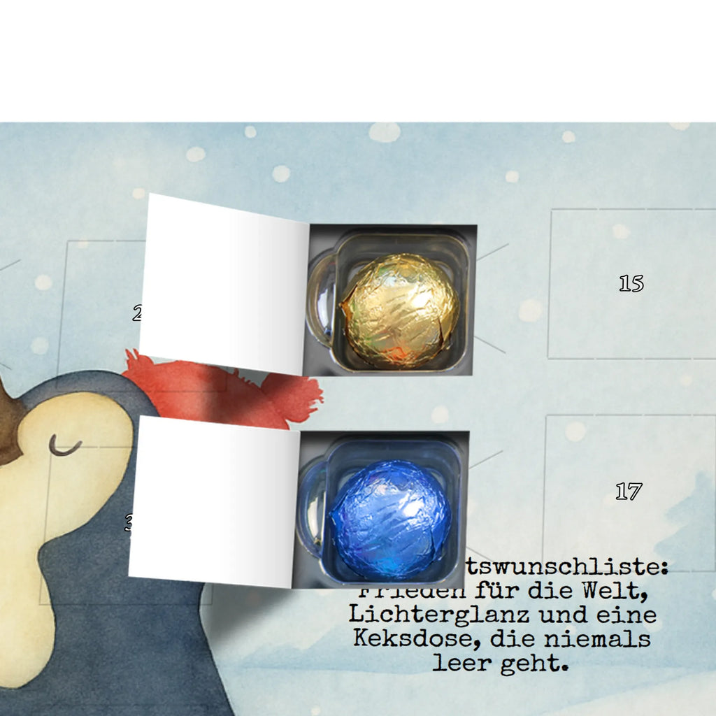 Chocolate advent calendar penguin Christmas tree Design Christmas time, snow