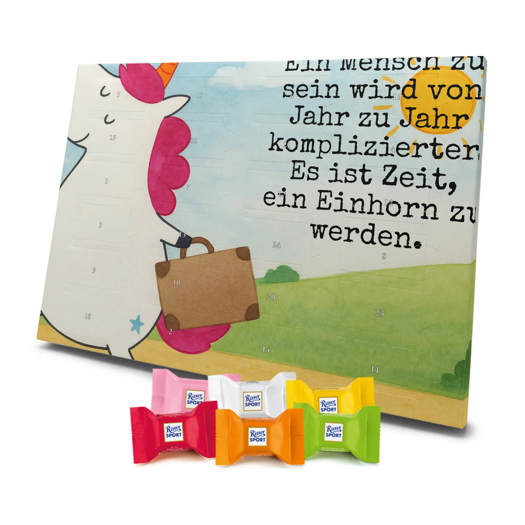 Chocolate advent calendar unicorn Suitcase Design adventure, suitcase, travel, holiday present, luggage, traveler gift