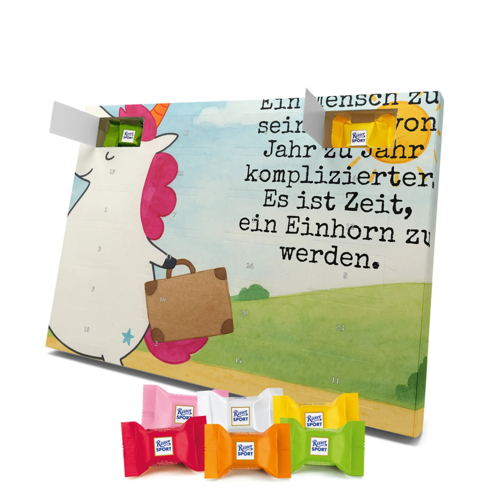 Chocolate advent calendar unicorn Suitcase Design adventure, suitcase, travel, holiday present, luggage, traveler gift