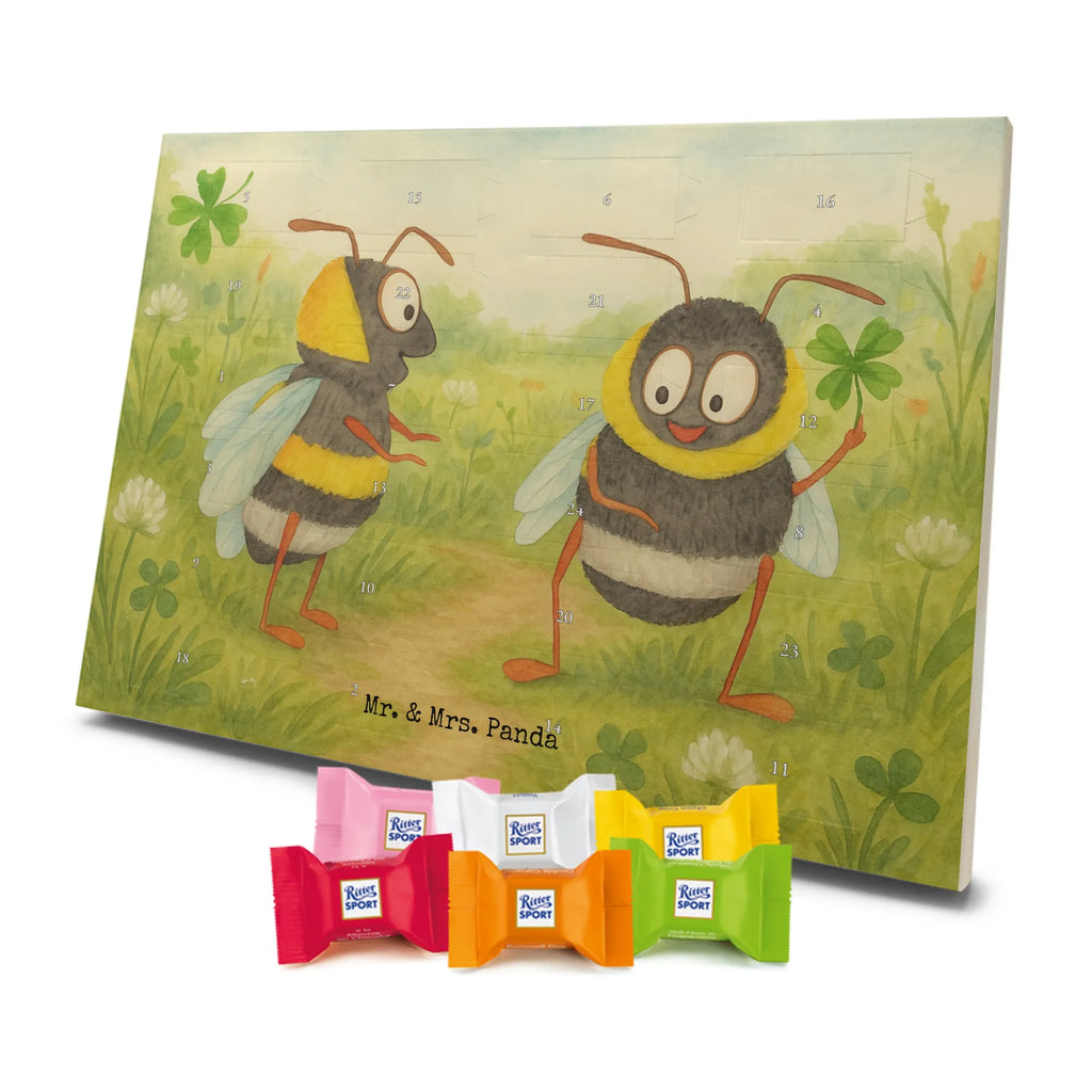 Chocolate advent calendar bumblebees shamrock Design card, gift ideas, gifts, small animals, cute, cute animal motives, hand drawn, funny sayings, good mood, special gifts, animal lover, bumblebee, saying happy, saying positive, saying beautiful, bee decoration, be happy, become happy