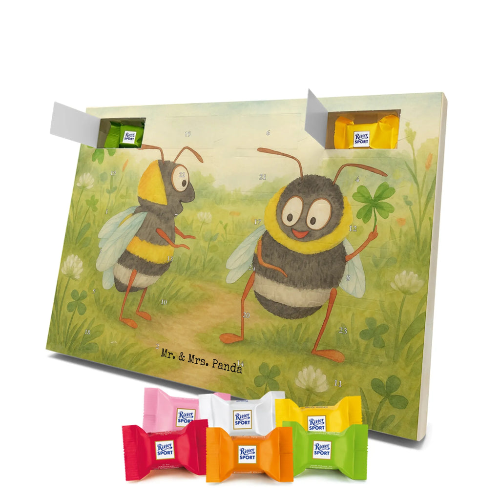 Chocolate advent calendar bumblebees shamrock Design card, gift ideas, gifts, small animals, cute, cute animal motives, hand drawn, funny sayings, good mood, special gifts, animal lover, bumblebee, saying happy, saying positive, saying beautiful, bee decoration, be happy, become happy