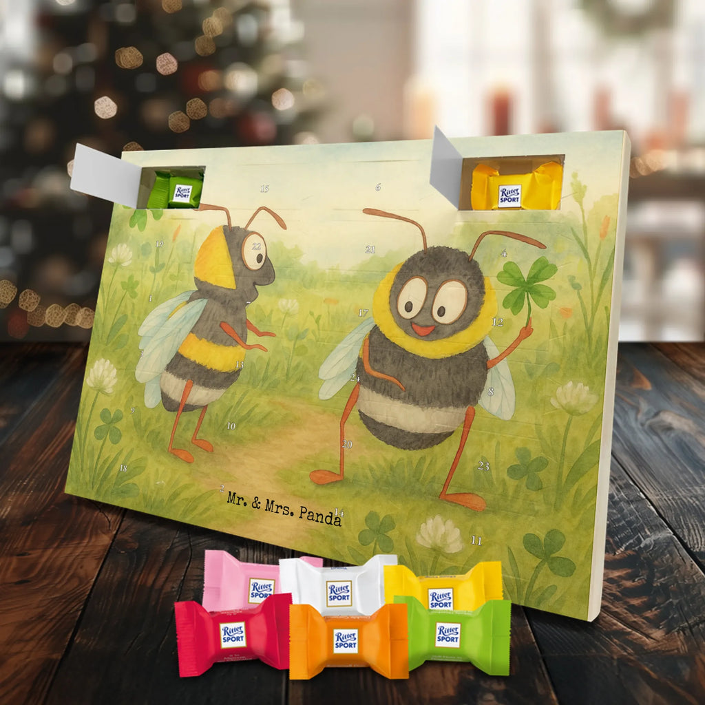 Chocolate advent calendar bumblebees shamrock Design card, gift ideas, gifts, small animals, cute, cute animal motives, hand drawn, funny sayings, good mood, special gifts, animal lover, bumblebee, saying happy, saying positive, saying beautiful, bee decoration, be happy, become happy