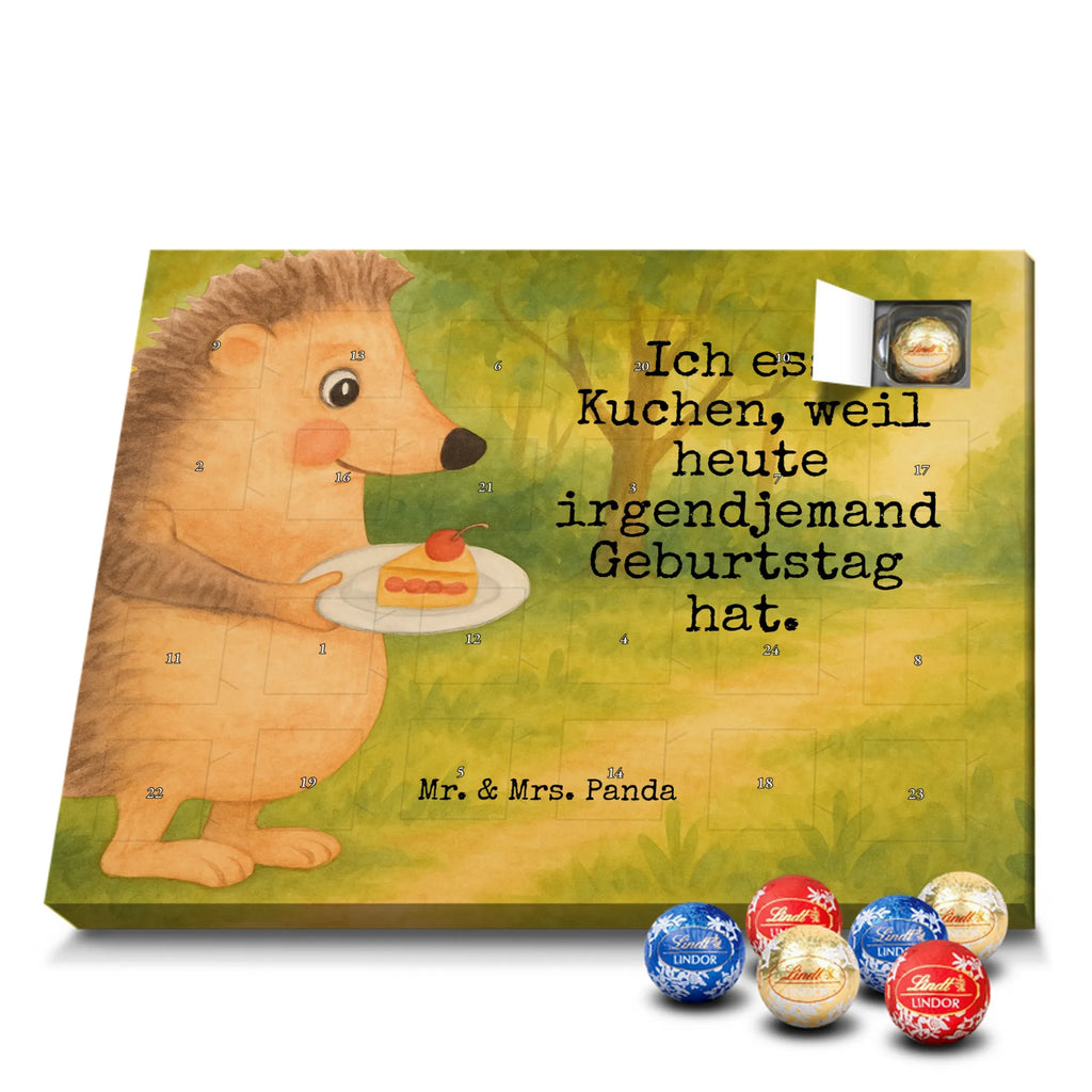 Chocolate advent calendar Hedgehog piece of cake Design card, gift ideas, gifts, small animals, cute, cute animal motives, hand drawn, funny sayings, good mood, special gifts, animal lover, baking gift, food saying, bake cake, birthday cake, invitation party, cake