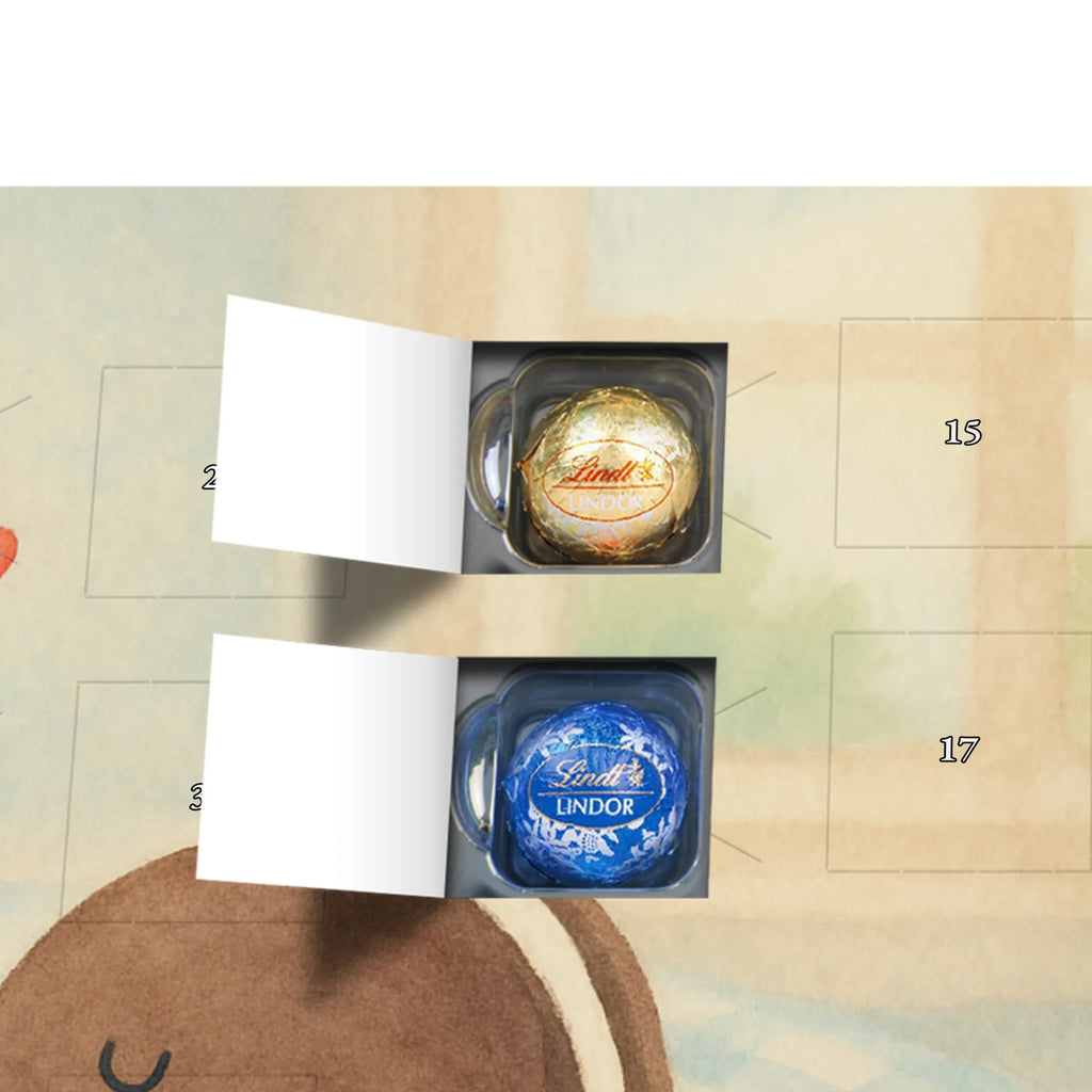 Chocolate advent calendar milk biscuit Design card, gift ideas, gifts, small animals, cute, cute animal motives, hand drawn, funny sayings, good mood, special gifts, animal lover, motif sweet, perfect couple, cookies, biscuit, invitation breakfast, romantic