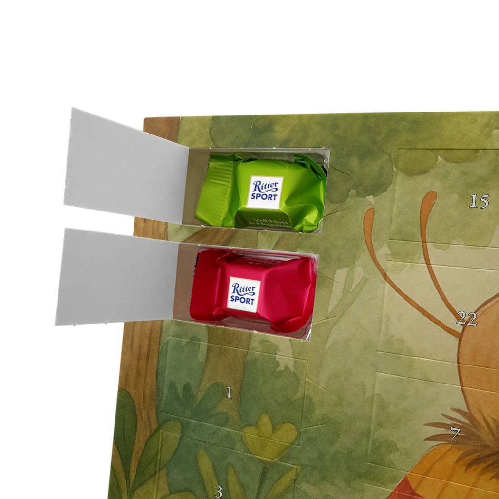 Chocolate advent calendar Moth flag Design card, gift ideas, gifts, small animals, cute, cute animal motives, hand drawn, funny sayings, good mood, special gifts, animal lover, Kitchen decoration, How much does the world cost, Moth, Beetle, Saying funny