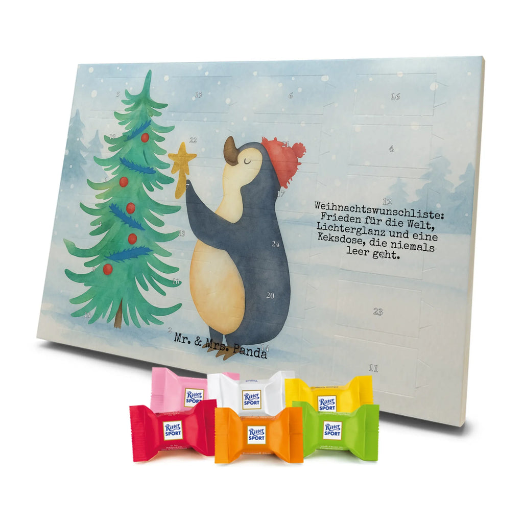 Chocolate advent calendar penguin Christmas tree Design Christmas time, snow