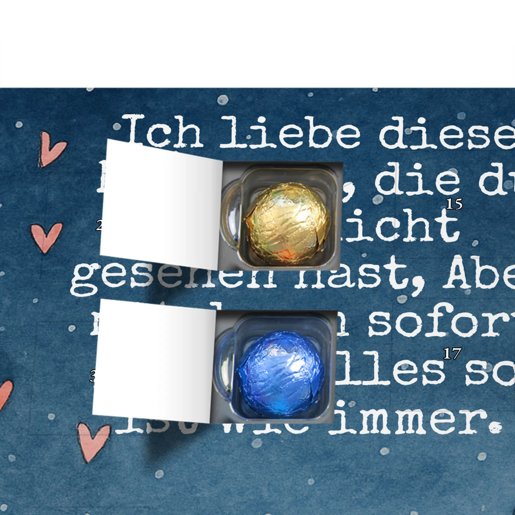 Chocolate advent calendar Icebear Embrace Design card, gift ideas, gifts, small animals, cute, cute animal motives, hand drawn, funny sayings, good mood, special gifts, animal lover