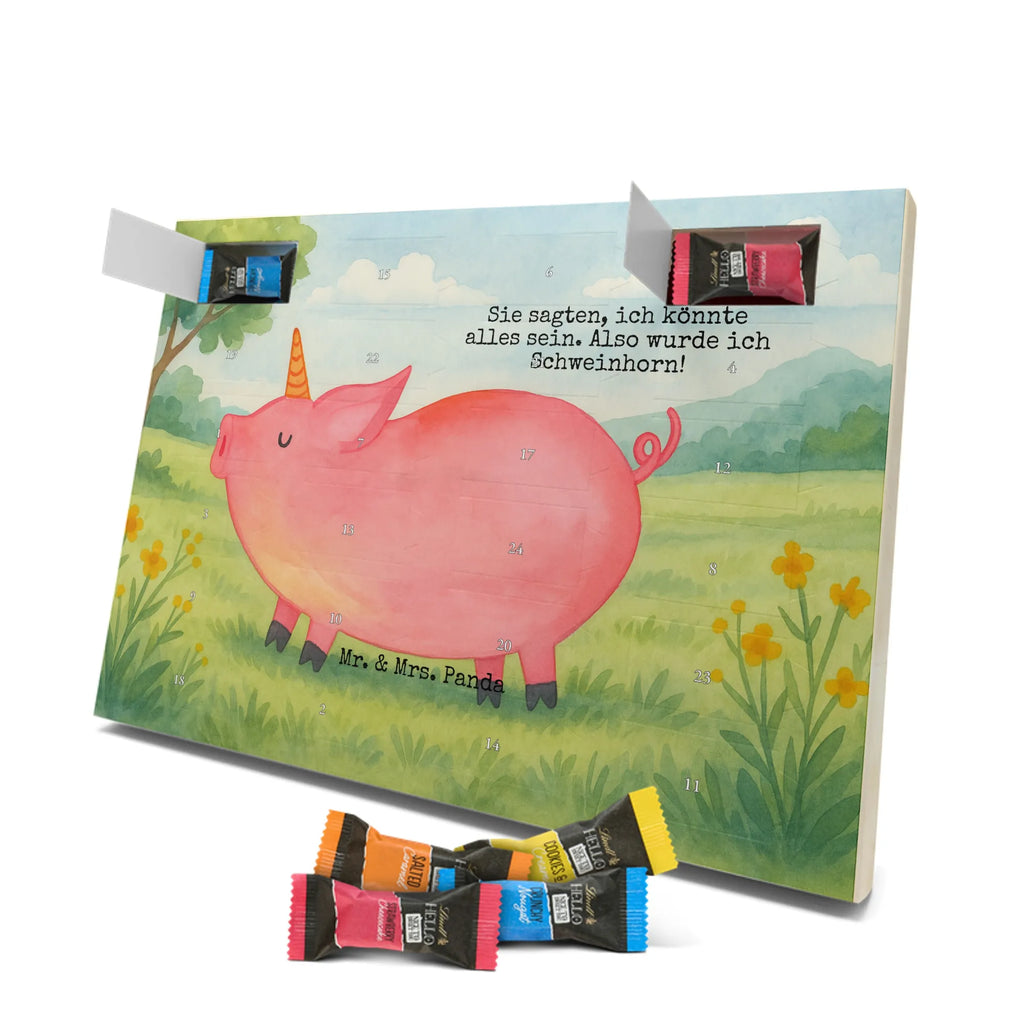 Chocolate advent calendar unicorn Pig Design Funny saying, pigcorn, piggycorn, girlfriend gift