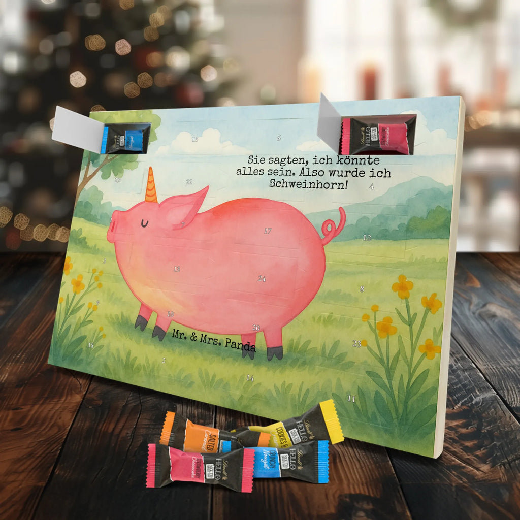 Chocolate advent calendar unicorn Pig Design Funny saying, pigcorn, piggycorn, girlfriend gift