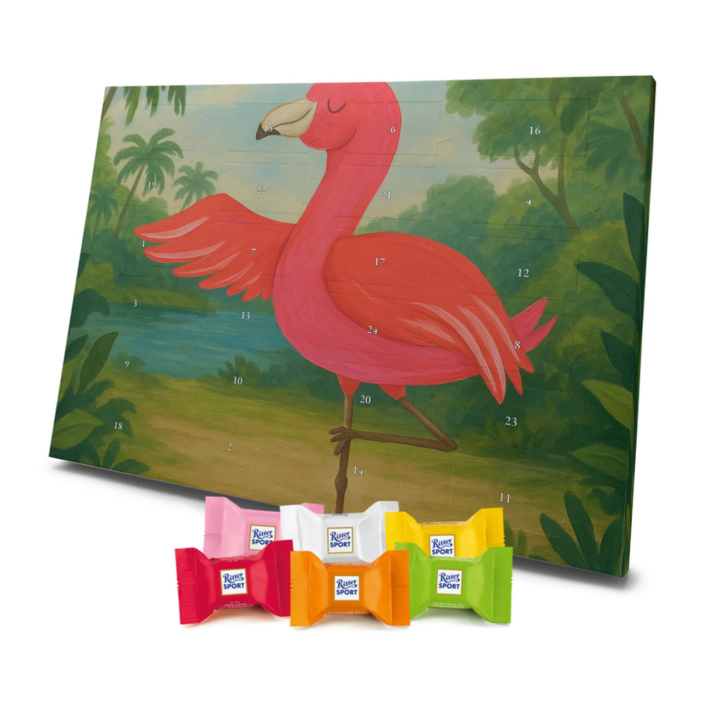 Chocolate advent calendar flamingo yoga Design children, gifts, gift idea, funny sayings, pink bird, bird of paradise, red, flamingo decoration, gift pink, adults, flamingo fans, vacation, unusual gifts in pink, pink gifts, girls gifts, small gifts, Caribbean feeling, relaxation, mindfulness, yoga exercise, bird, agitation, deep relaxation, anger