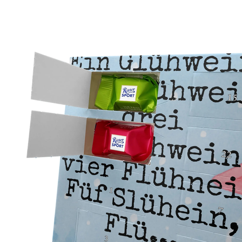 Chocolate advent calendar piggy Mulled wine Design Christmas time, snow, mulled wine, Christmas market, drunk, saying