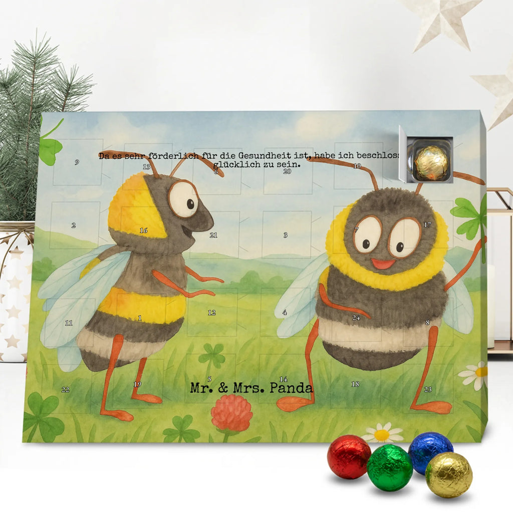 Chocolate advent calendar bumblebees shamrock Design card, gift ideas, gifts, small animals, cute, cute animal motives, hand drawn, funny sayings, good mood, special gifts, animal lover, bumblebee, saying happy, saying positive, saying beautiful, bee decoration, be happy, become happy