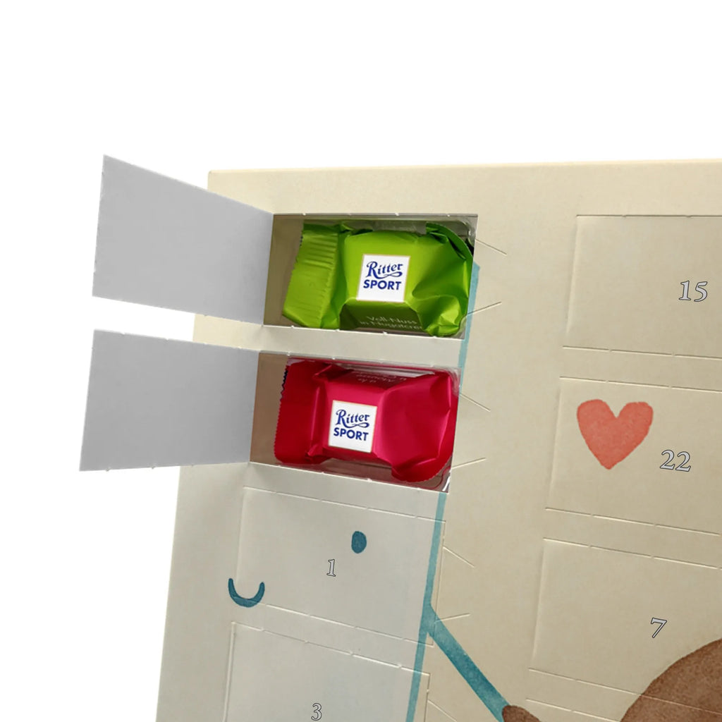 Chocolate advent calendar milk biscuit Design card, gift ideas, gifts, small animals, cute, cute animal motives, hand drawn, funny sayings, good mood, special gifts, animal lover, motif sweet, perfect couple, cookies, biscuit, invitation breakfast, romantic