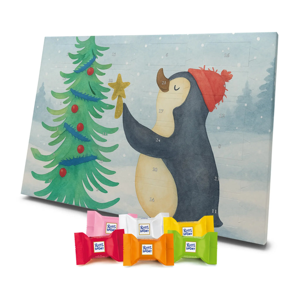 Chocolate advent calendar penguin Christmas tree Design Christmas time, snow