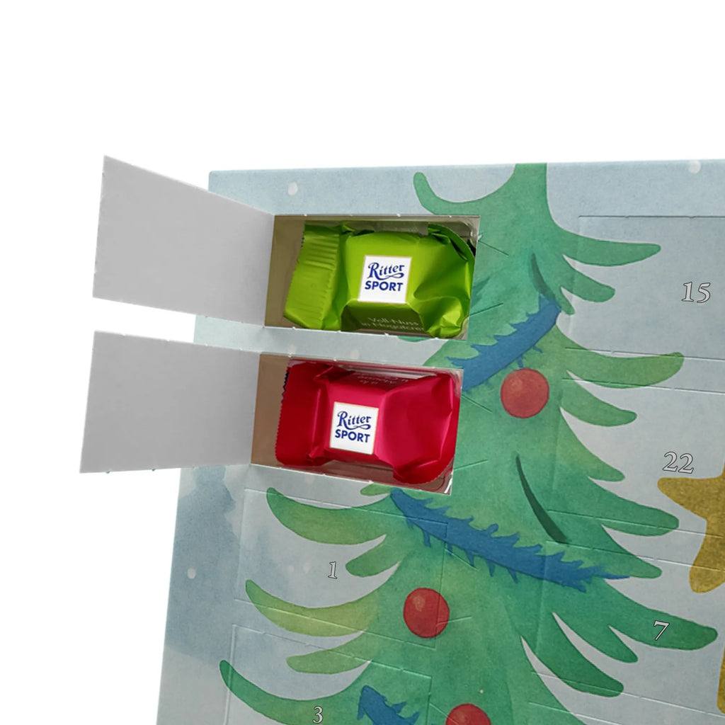 Chocolate advent calendar penguin Christmas tree Design Christmas time, snow