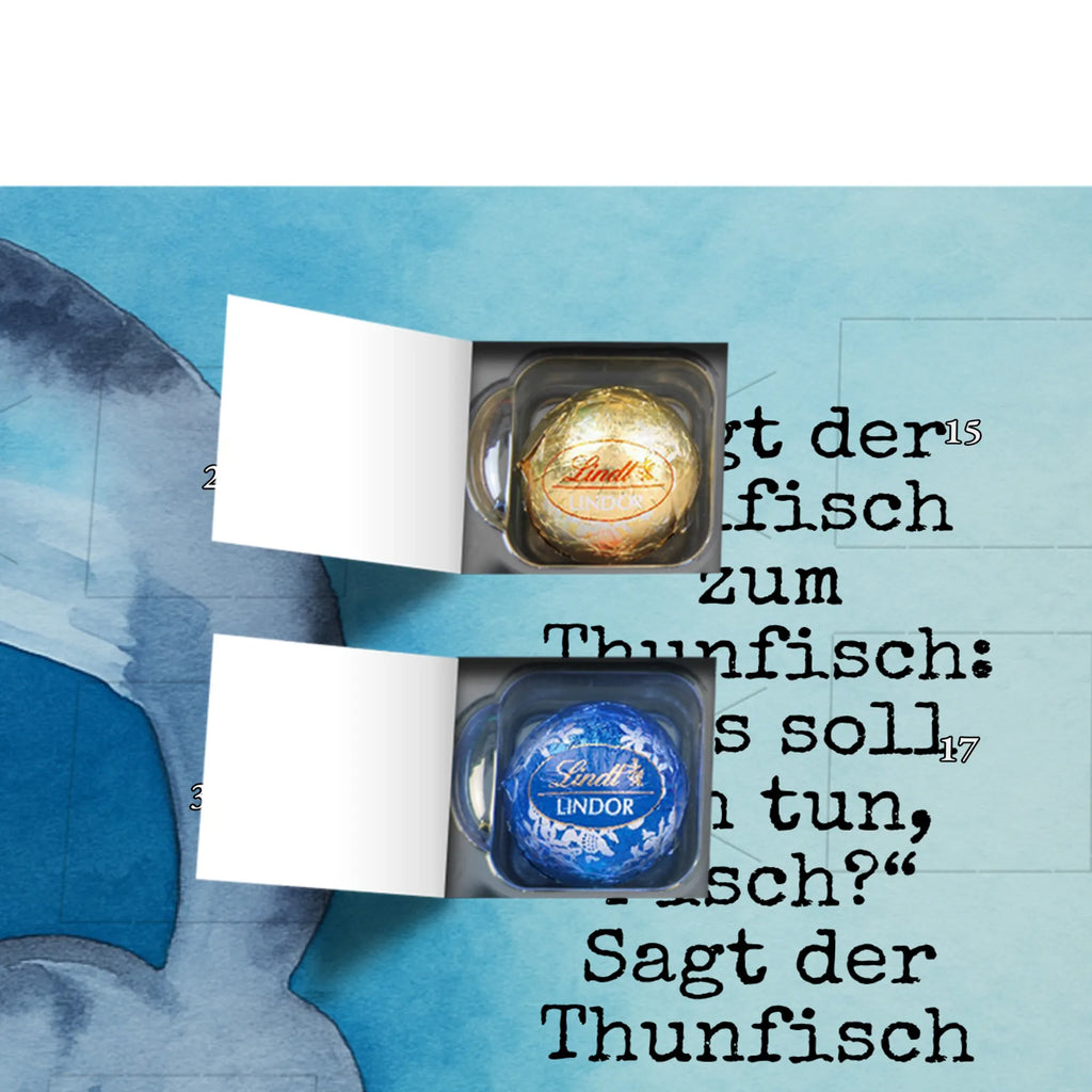 Chocolate advent calendar whale tuna Design card, gift ideas, gifts, small animals, cute, cute animal motives, hand drawn, funny sayings, good mood, special gifts, animal lover, tuna, word joke funny, choice, joke, saying funny, flat joke, whale, flat joke gift, saying of the day