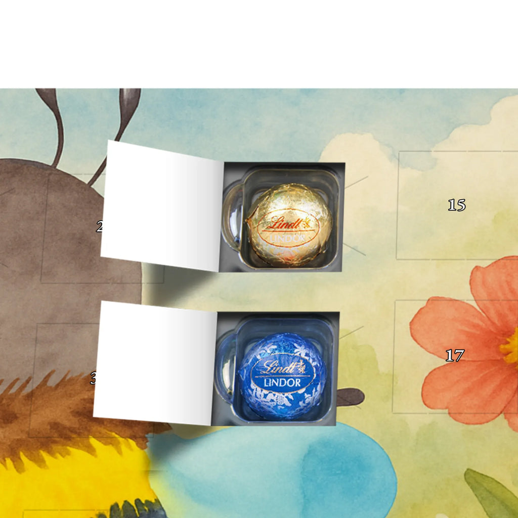 Chocolate advent calendar bumblebee fluffy Design card, gift ideas, gifts, small animals, cute, cute animal motives, hand drawn, funny sayings, good mood, special gifts, animal lover, Flower, Bumblebee, Fluffy, Nature