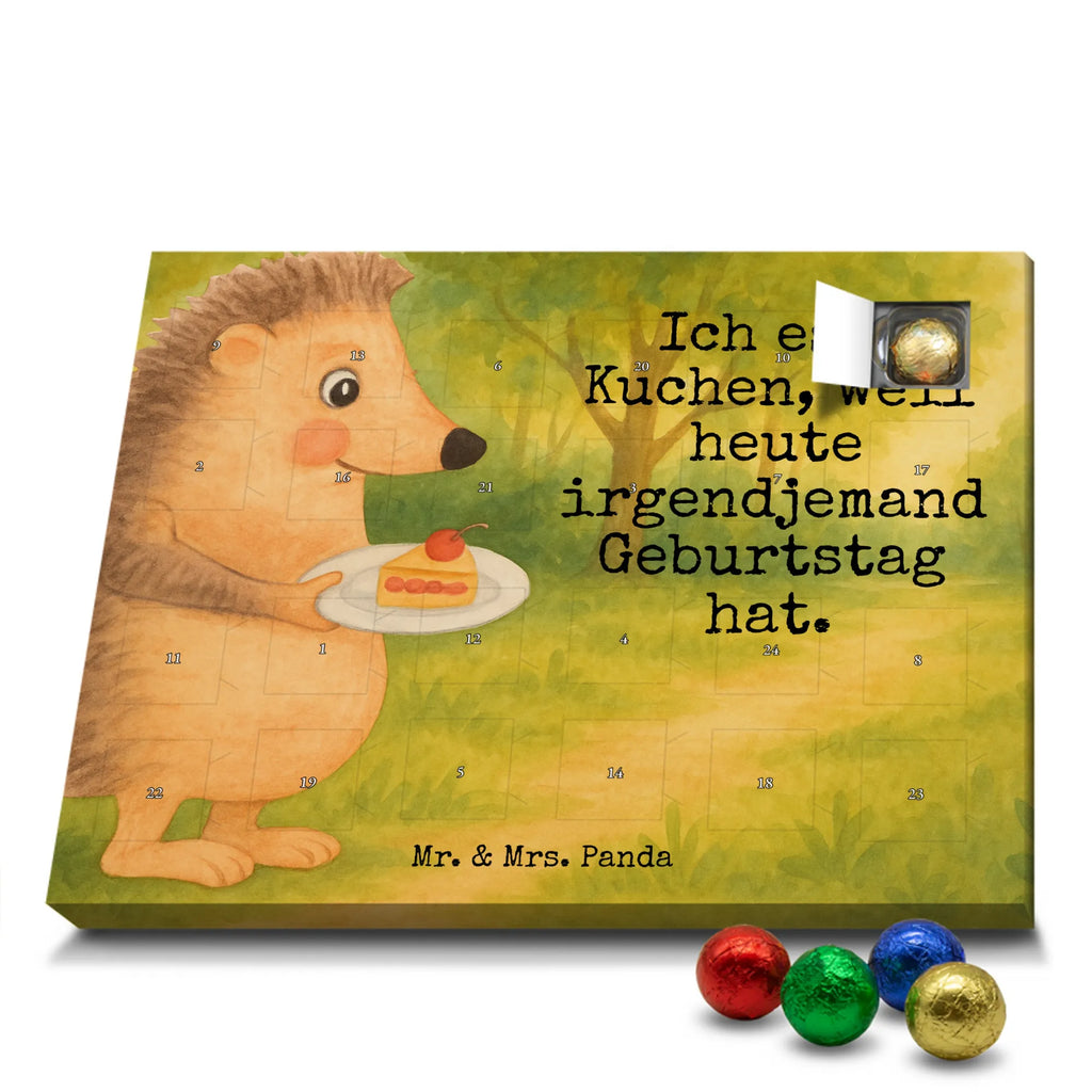 Chocolate advent calendar Hedgehog piece of cake Design card, gift ideas, gifts, small animals, cute, cute animal motives, hand drawn, funny sayings, good mood, special gifts, animal lover, baking gift, food saying, bake cake, birthday cake, invitation party, cake