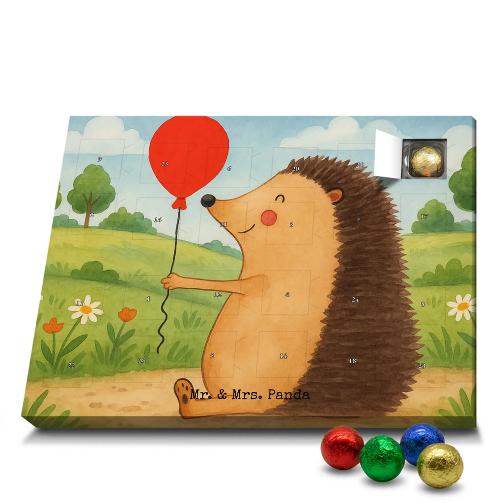 Chocolate advent calendar Hedgehog balloon Design card, gift ideas, gifts, small animals, cute, cute animal motives, hand drawn, funny sayings, good mood, special gifts, animal lover, Balloon, Birthday, Birthday Child