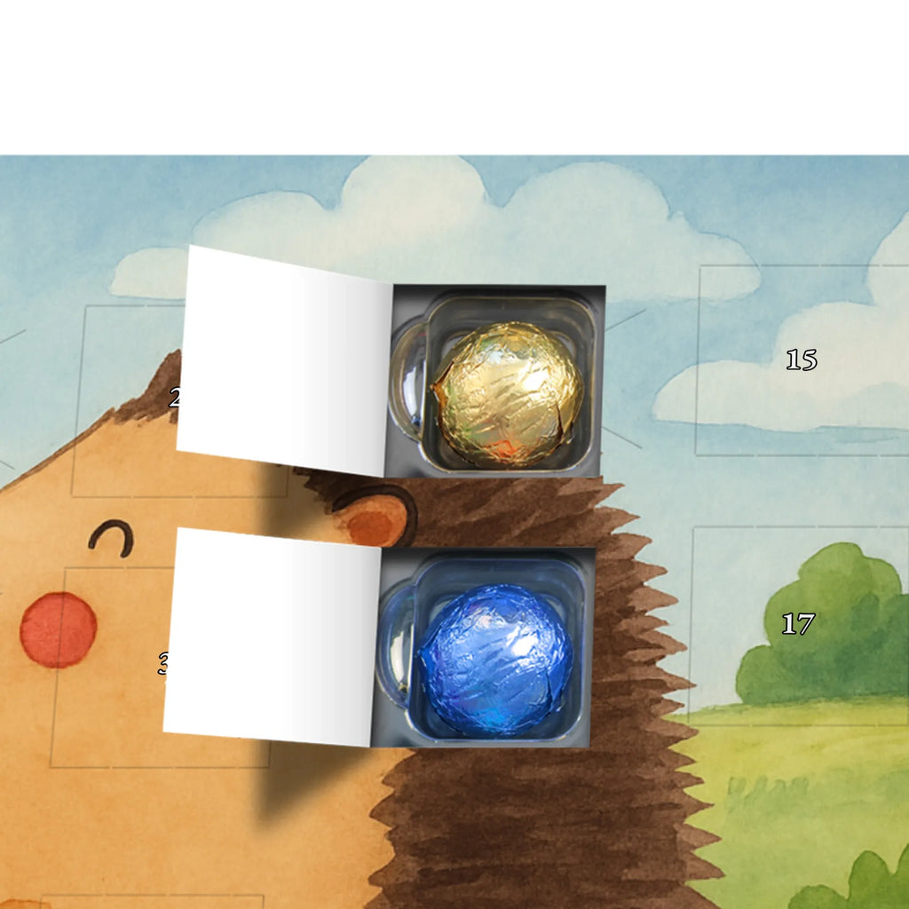 Chocolate advent calendar Hedgehog balloon Design card, gift ideas, gifts, small animals, cute, cute animal motives, hand drawn, funny sayings, good mood, special gifts, animal lover, Balloon, Birthday, Birthday Child