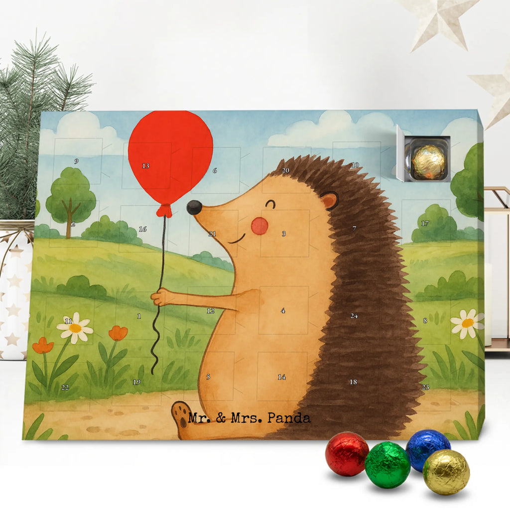 Chocolate advent calendar Hedgehog balloon Design card, gift ideas, gifts, small animals, cute, cute animal motives, hand drawn, funny sayings, good mood, special gifts, animal lover, Balloon, Birthday, Birthday Child