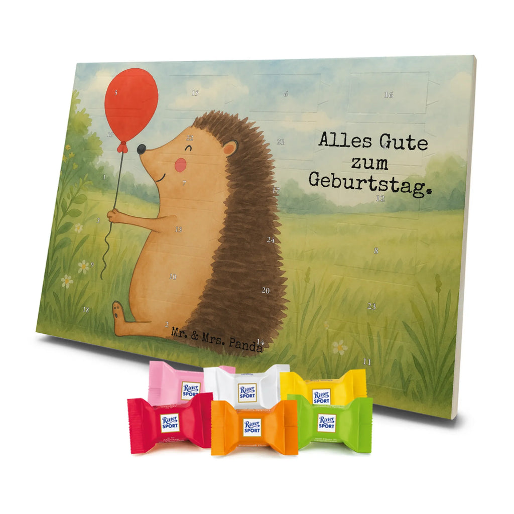 Chocolate advent calendar Hedgehog balloon Design card, gift ideas, gifts, small animals, cute, cute animal motives, hand drawn, funny sayings, good mood, special gifts, animal lover, Balloon, Birthday, Birthday Child
