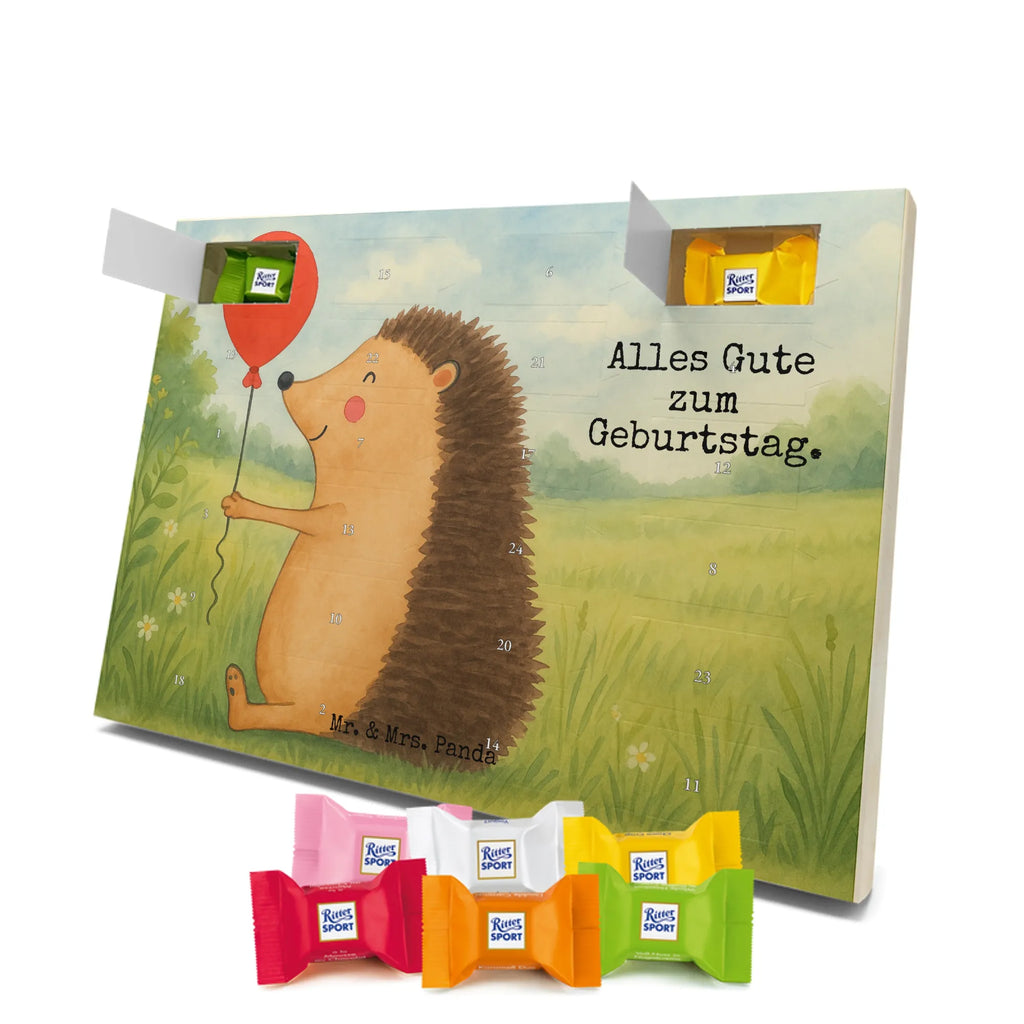 Chocolate advent calendar Hedgehog balloon Design card, gift ideas, gifts, small animals, cute, cute animal motives, hand drawn, funny sayings, good mood, special gifts, animal lover, Balloon, Birthday, Birthday Child