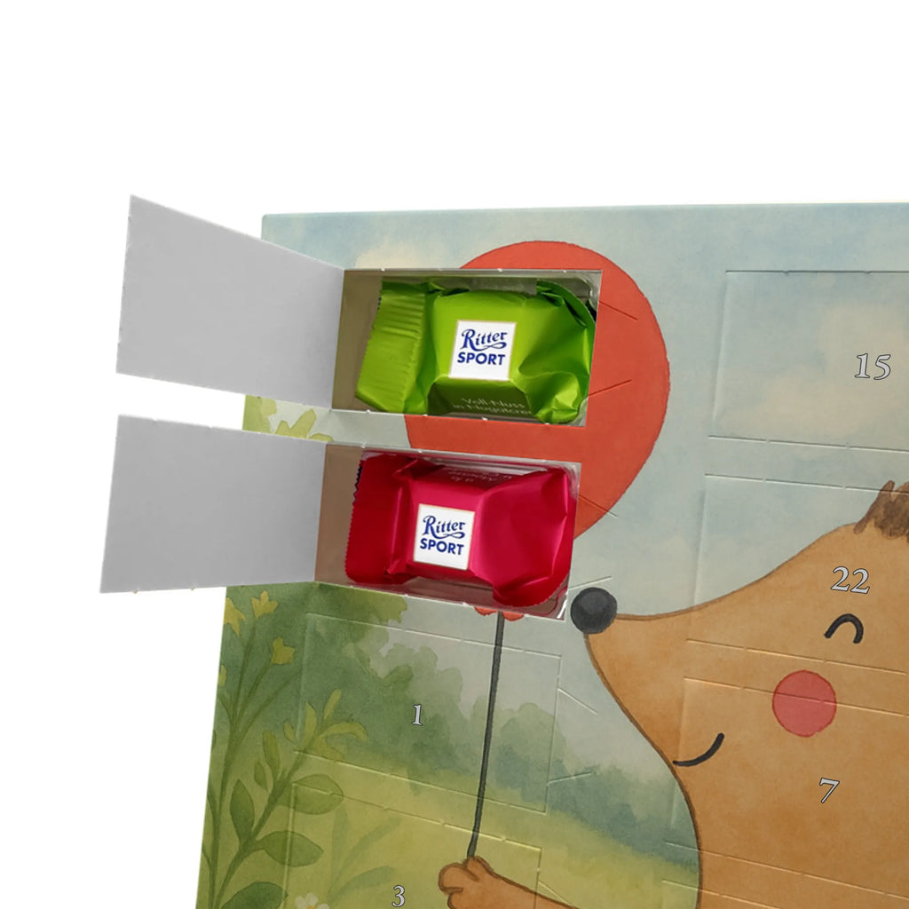 Chocolate advent calendar Hedgehog balloon Design card, gift ideas, gifts, small animals, cute, cute animal motives, hand drawn, funny sayings, good mood, special gifts, animal lover, Balloon, Birthday, Birthday Child