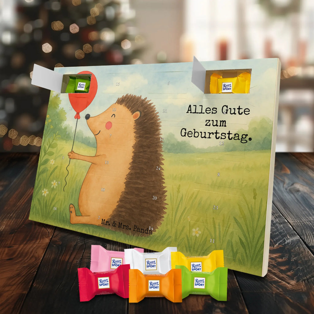 Chocolate advent calendar Hedgehog balloon Design card, gift ideas, gifts, small animals, cute, cute animal motives, hand drawn, funny sayings, good mood, special gifts, animal lover, Balloon, Birthday, Birthday Child