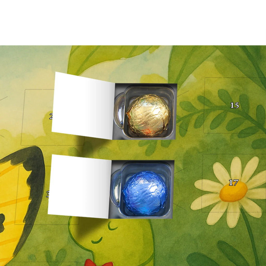 Chocolate advent calendar Caterpillar butterfly Design card, gift ideas, gifts, small animals, cute, cute animal motives, hand drawn, funny sayings, good mood, special gifts, animal lover, development, Caterpillar, butterfly, lemon butterfly, growing up, cocoon, hat, beauty