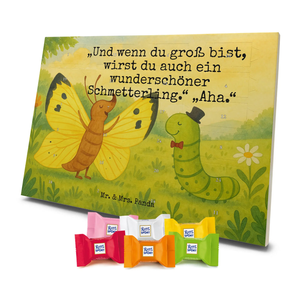 Chocolate advent calendar Caterpillar butterfly Design card, gift ideas, gifts, small animals, cute, cute animal motives, hand drawn, funny sayings, good mood, special gifts, animal lover, development, Caterpillar, butterfly, lemon butterfly, growing up, cocoon, hat, beauty