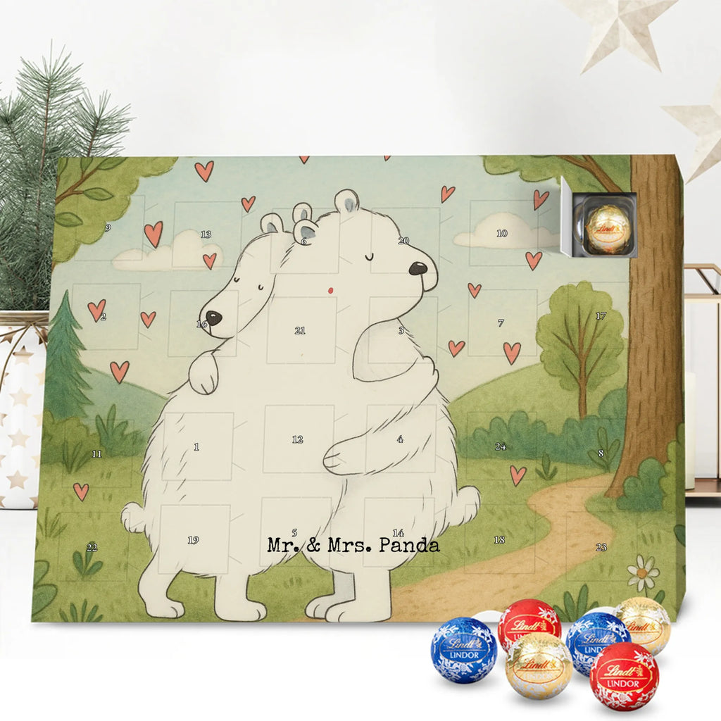 Chocolate advent calendar Icebear Embrace Design card, gift ideas, gifts, small animals, cute, cute animal motives, hand drawn, funny sayings, good mood, special gifts, animal lover
