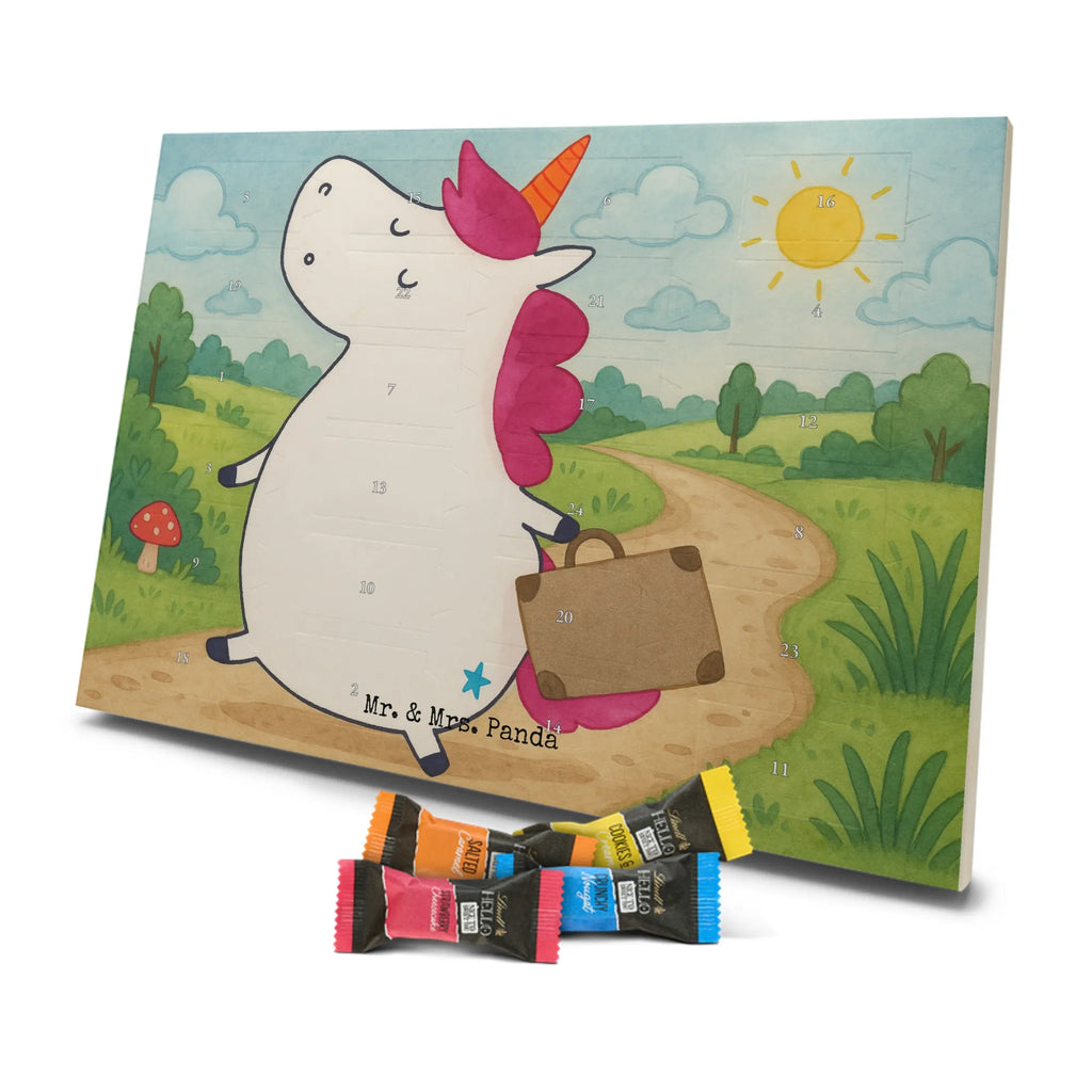 Chocolate advent calendar unicorn Suitcase Design adventure, suitcase, travel, holiday present, luggage, traveler gift