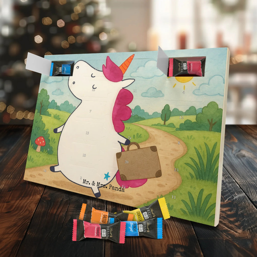 Chocolate advent calendar unicorn Suitcase Design adventure, suitcase, travel, holiday present, luggage, traveler gift