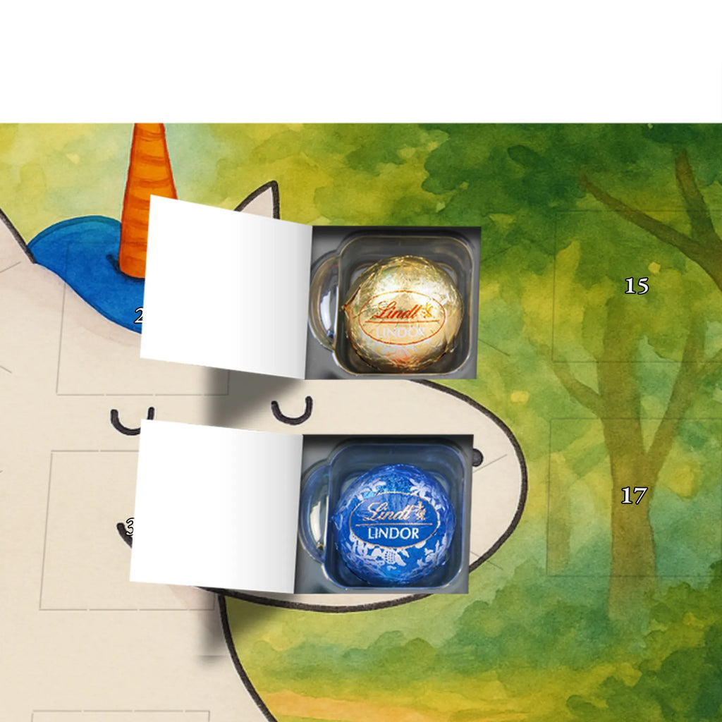 Chocolate advent calendar unicorn Man Design girlfriend gift, pretty, best friend, girlfriend present, best, man