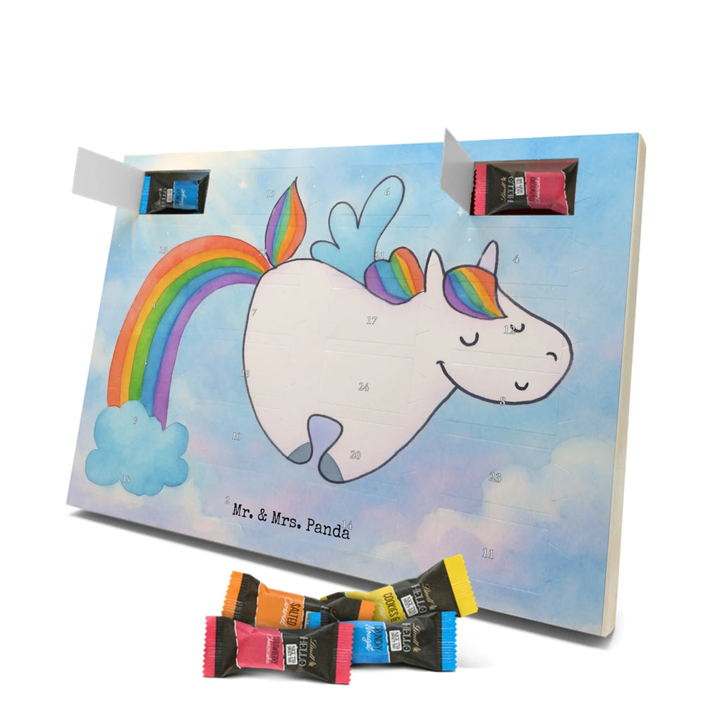 Chocolate advent calendar unicorn Pegasus Design saying fun, growing up, pegasus, playing, unicorn love, reality, rainbow