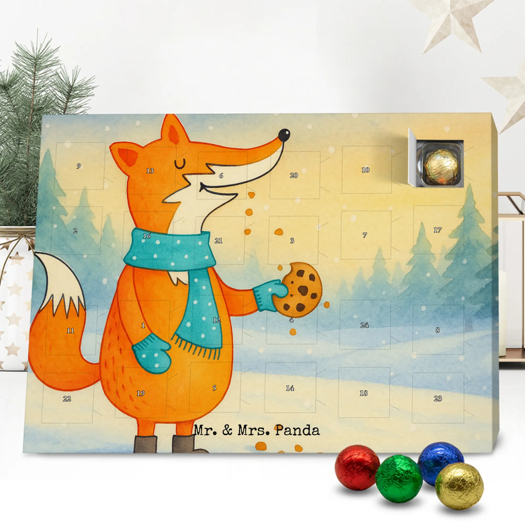 Chocolate advent calendar Fox biscuit Design animal lover, foxes, forest wildlife, clever as a fox, cookies, baking saying, kitchen decoration, christmas time, christmas present