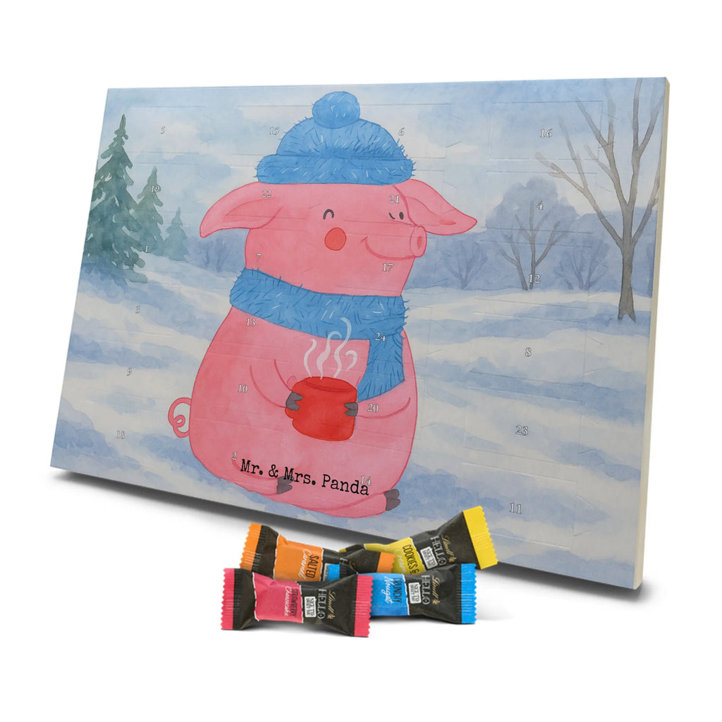 Chocolate advent calendar piggy Mulled wine Design Christmas time, snow, mulled wine, Christmas market, drunk, saying