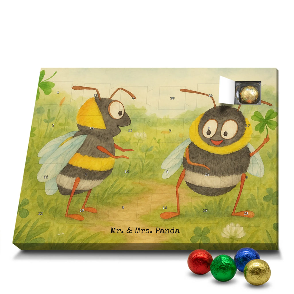 Chocolate advent calendar bumblebees shamrock Design card, gift ideas, gifts, small animals, cute, cute animal motives, hand drawn, funny sayings, good mood, special gifts, animal lover, bumblebee, saying happy, saying positive, saying beautiful, bee decoration, be happy, become happy