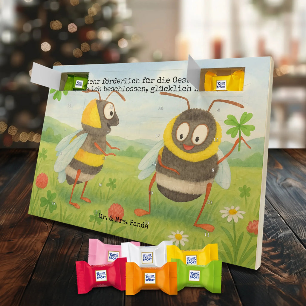 Chocolate advent calendar bumblebees shamrock Design card, gift ideas, gifts, small animals, cute, cute animal motives, hand drawn, funny sayings, good mood, special gifts, animal lover, bumblebee, saying happy, saying positive, saying beautiful, bee decoration, be happy, become happy