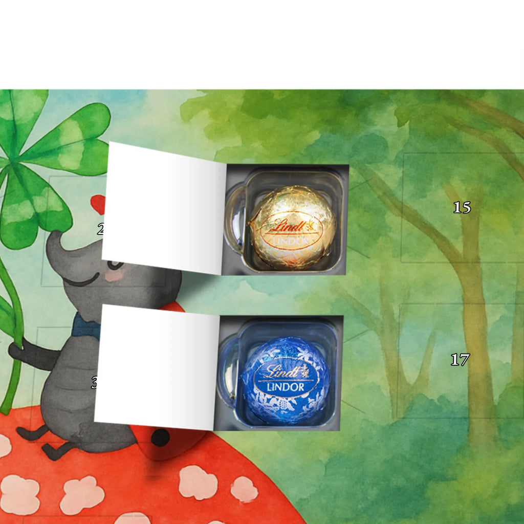 Chocolate advent calendar ladybug toadstool Design card, gift ideas, gifts, small animals, cute, cute animal motives, hand drawn, funny sayings, good mood, special gifts, animal lover, house of fleshy fungi, flat, toadstool, ladybird, at home