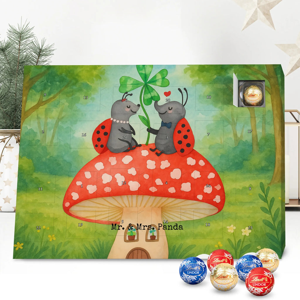 Chocolate advent calendar ladybug toadstool Design card, gift ideas, gifts, small animals, cute, cute animal motives, hand drawn, funny sayings, good mood, special gifts, animal lover, house of fleshy fungi, flat, toadstool, ladybird, at home